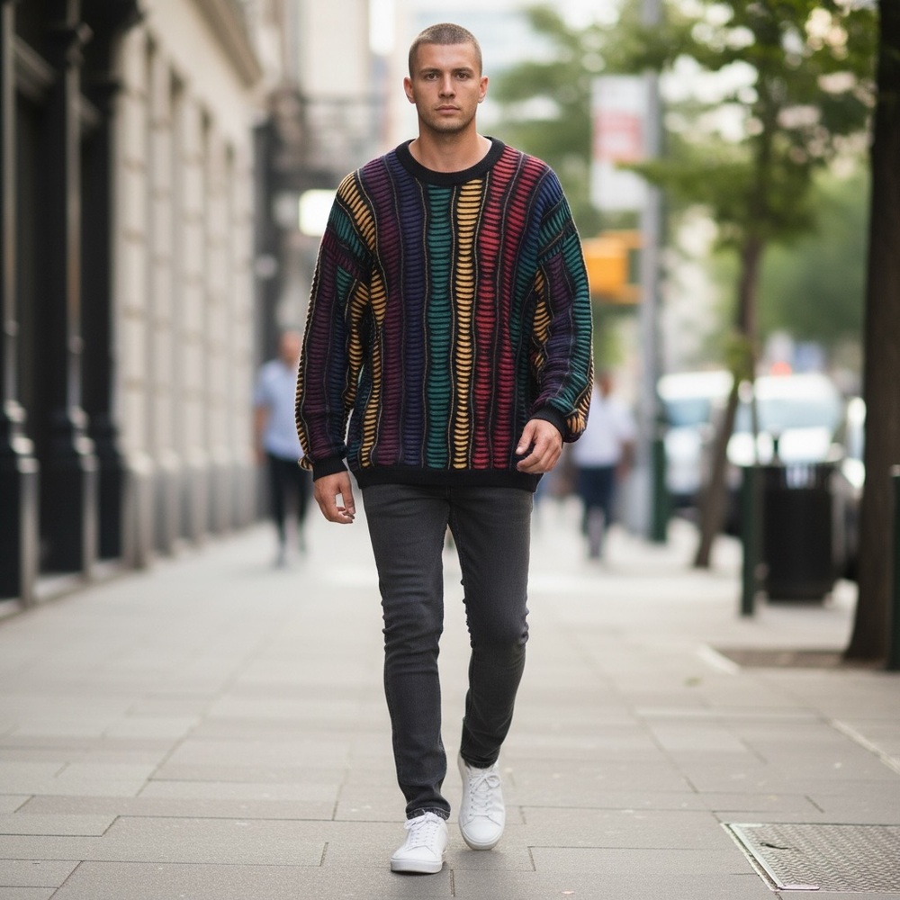 tundra vintage sweater Men’s multicolor cotton Large